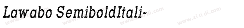 Lawabo SemiboldItali字体转换
